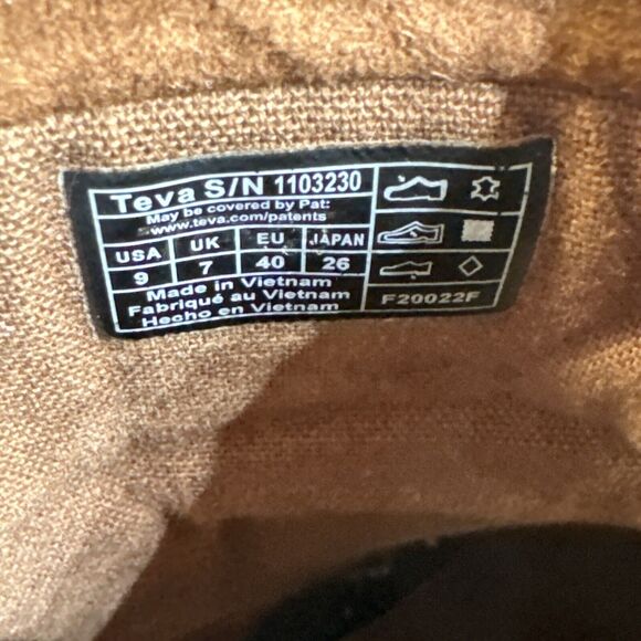 TEVA Anaya Chelsea Womens Size 9 Booties Brown Solid Round Toe Waterproof Boots - Picture 8 of 8